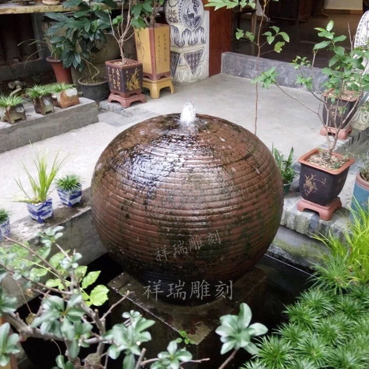 喷泉户外景观庭院养鱼风水球