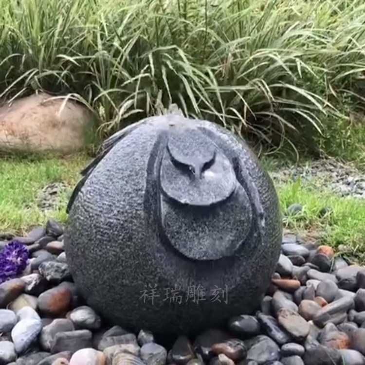 石材景观鱼池庭院户外喷泉风水球