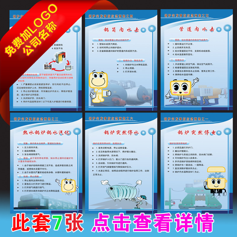 锅炉房安全管理制度 锅炉标语锅炉房应急预案 企业制度 海报墙贴