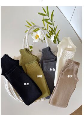 给穿搭加点Buff｜秋冬新显瘦细条打底袜美拉德风纯色坑条踩脚袜套