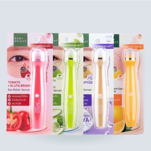 泰国进口baby bright滋润眼纹提亮眼周补水眼部精华滚珠眼霜按摩