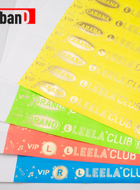 25宽杜邦纸定制一次性手环乐Fun卷入场手环可手写名字防水不掉色