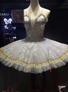 成人白色专业芭蕾舞蹈演出服比赛服TUTU纱裙芭蕾舞蹈服练功裙定做