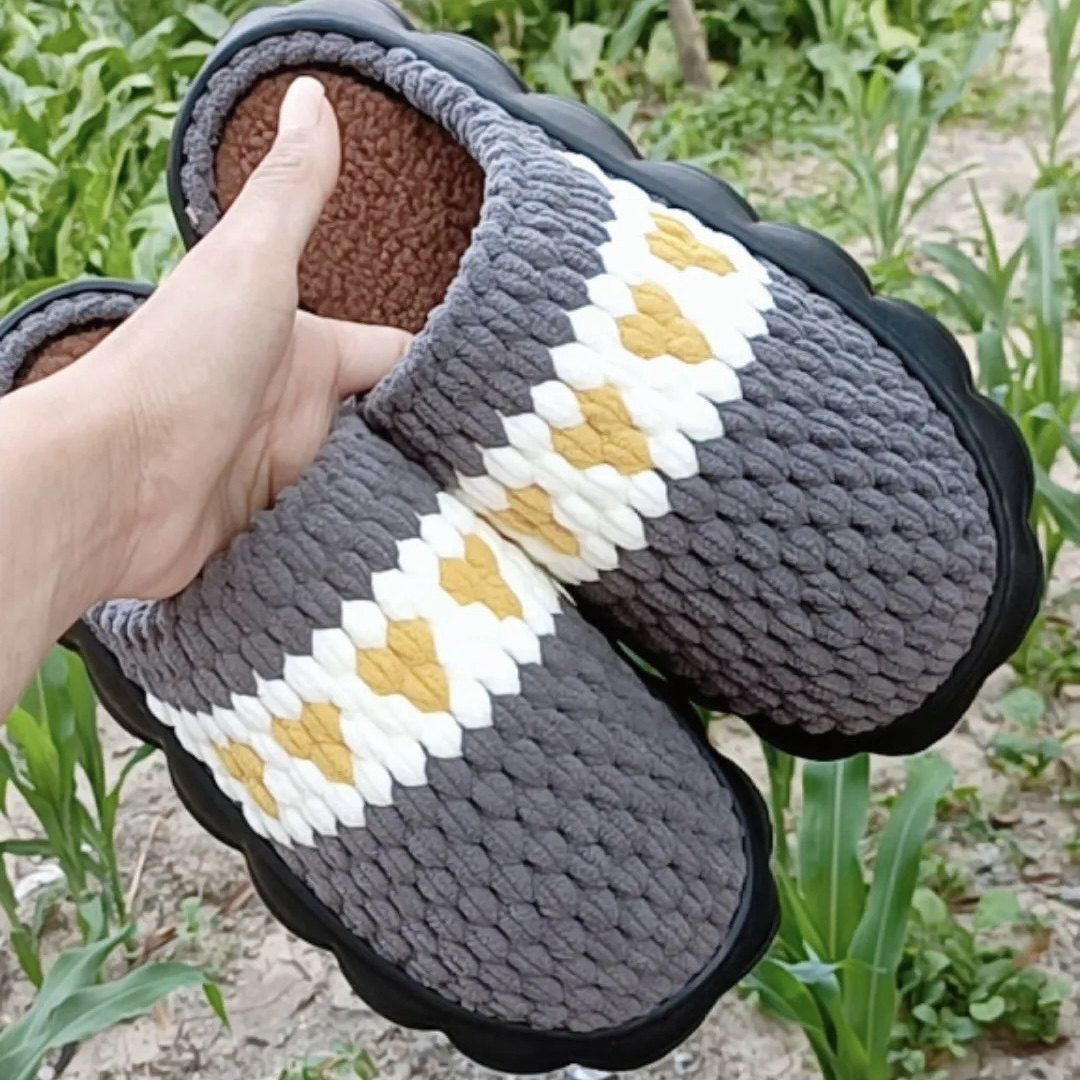 手工编织拖鞋成品鞋子送男女朋友居家拖鞋成人棉拖秋冬季毛线编织,居家布艺,居家棉拖/棉鞋,淘宝优惠券,粉丝福利购,淘宝优惠卷