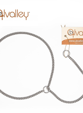 美国ALVALLEY狗链金属P链项圈赛级狗狗牵引绳中大型犬不锈钢骨链