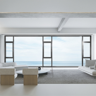 纽卡斯系统门窗常安系列NC85S美式窄边系统窗铝合金门窗内平开