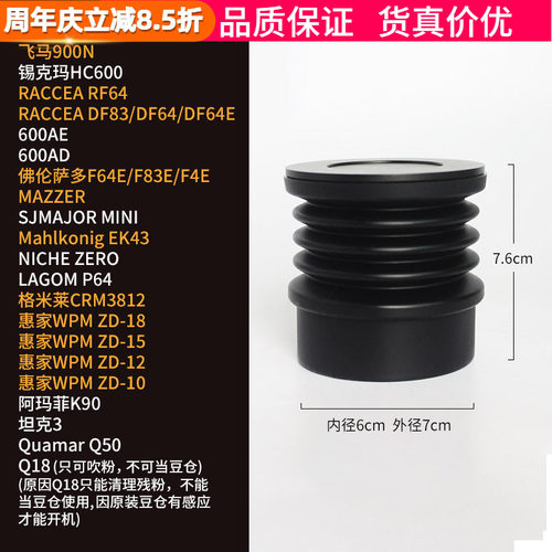DF64意式电动咖啡磨豆机小豆仓漏斗按压吹气清理磨盘残粉拍通用 - 封面