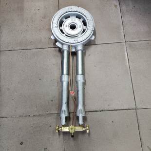 德业牌加长柄加厚双管燃气猛火灶燃气中高压大锅灶农村酒席食堂灶