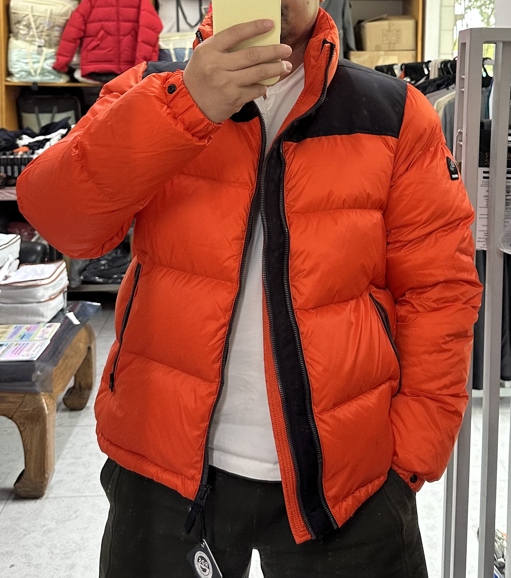 多色拼色羽绒服厚板男女同款情侣款常规长度短款