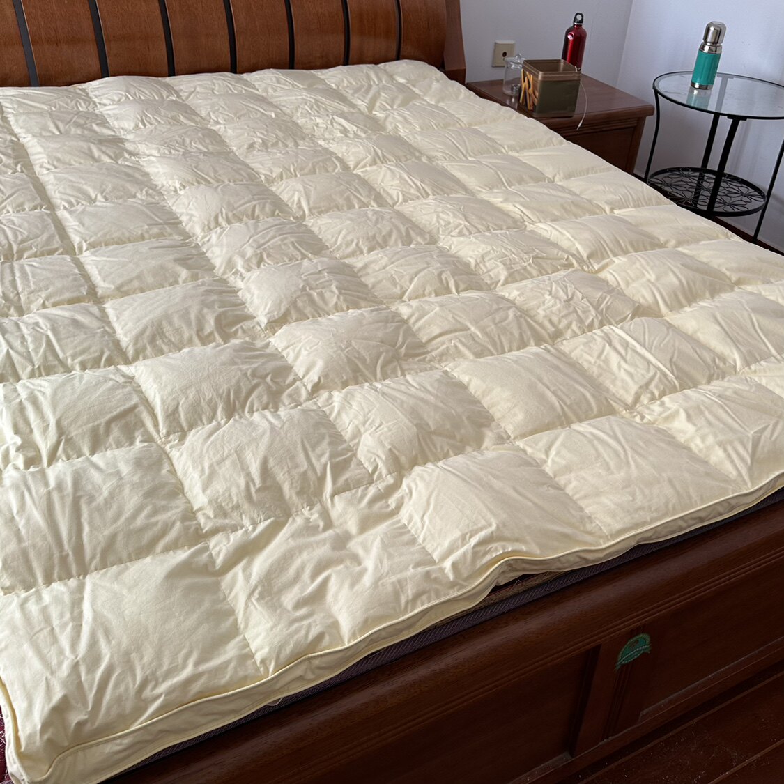鹅绒床垫填充日本河田90白鹅绒