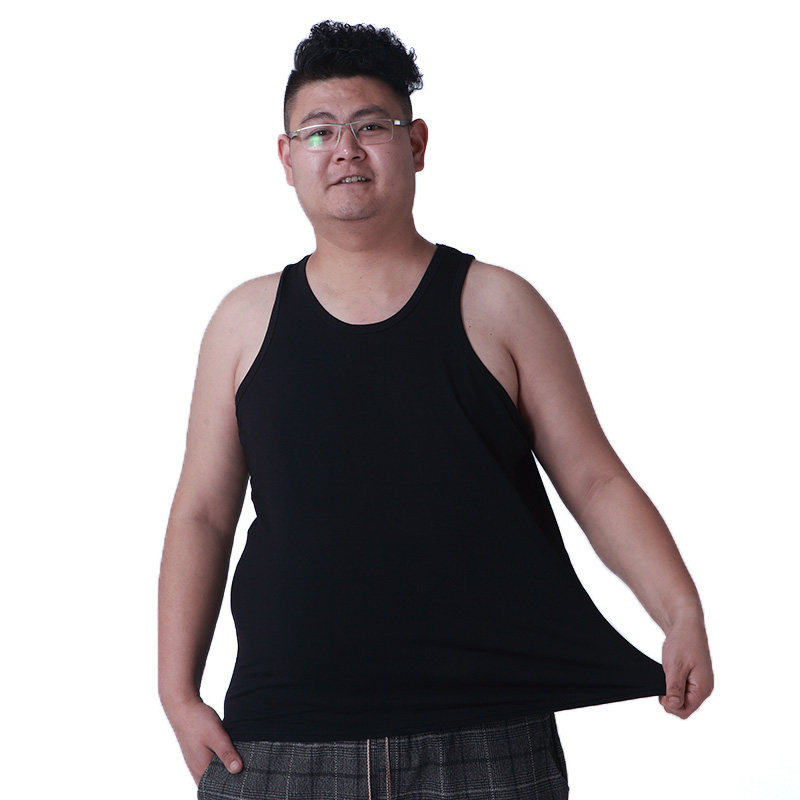 特大码胖哥男士莫代尔加肥加大背心夏季运动打底跨栏汗衫300斤
