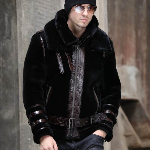 原生态进口夹克大衣羊毛皮草