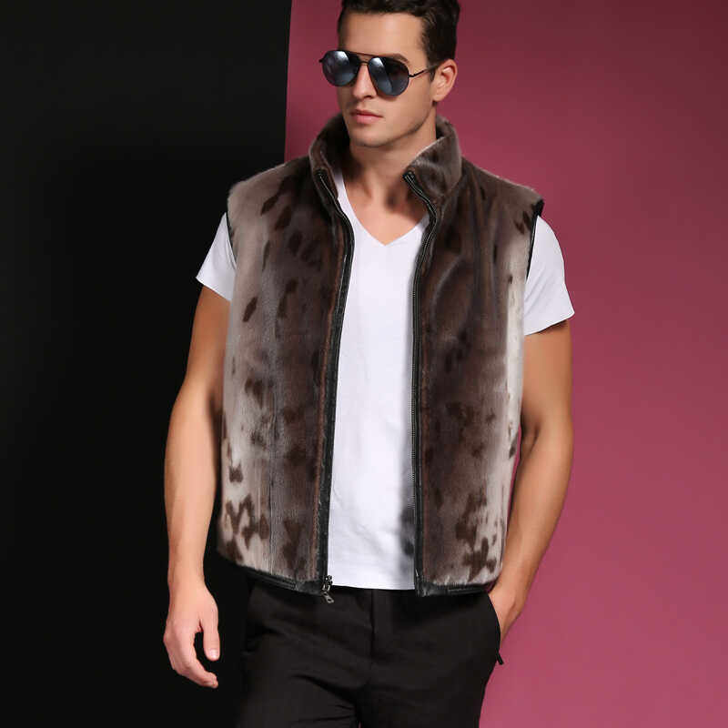 海豹皮皮毛一体马甲两面可穿春秋款原生态皮衣男款时尚修身