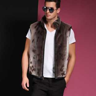 海豹皮皮毛一体马甲两面可穿春秋款原生态皮衣男款时尚修身