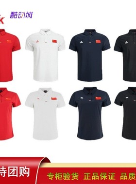 清仓：匹克运动翻领Polo衫国旗款短袖T恤年男女国服出场服TF61007