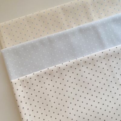 21支斜纹纯棉经典2mm波点配布包包发圈diy布艺家居桌布手作面料