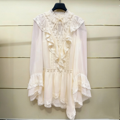 建现货正品26春洛可可刺绣连衣裙LF26C61SO213-260