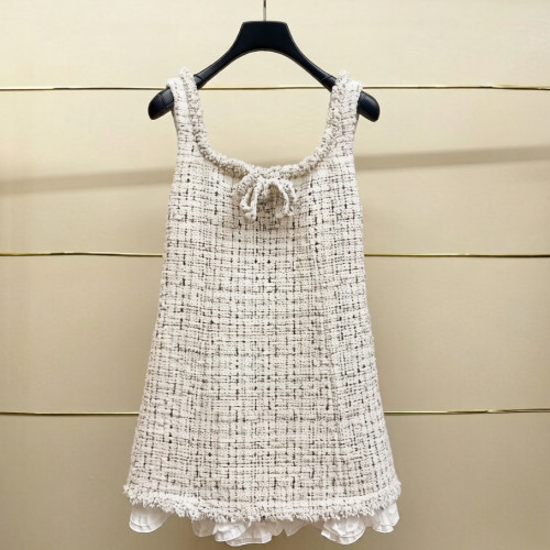 市现货正品25春钉珠粗花呢连衣裙LF25C00SO346-250