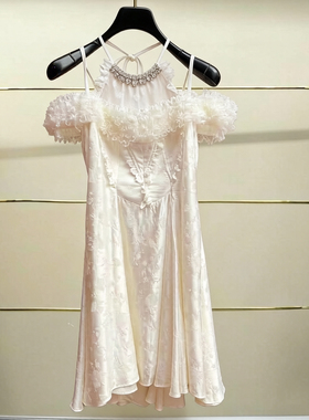 区现货正品24夏 提花缎面连衣裙LF24X00SO307-240