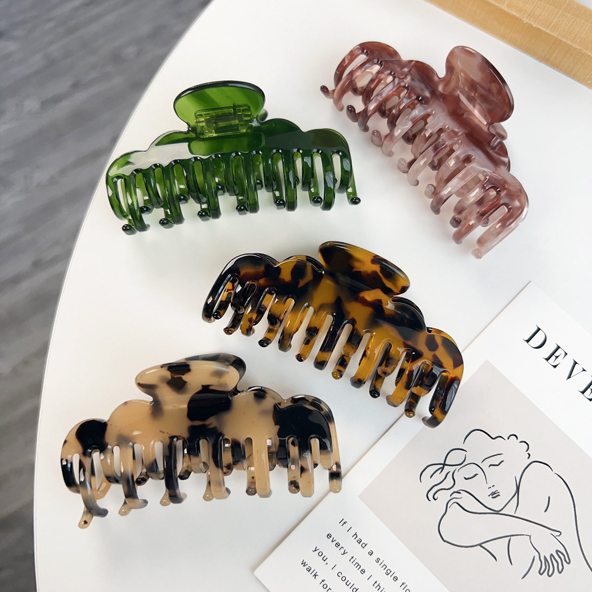 柏菲雅高级感韩版大号醋酸发夹双排齿抓夹后脑勺盘发顶夹马尾夹女,饰品/流行首饰/时尚饰品新,民族风发饰,淘宝优惠券,粉丝福利购,淘宝优惠卷