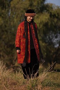 衣长94胸围140 棉衣棉服332233 MMBL慢慢变蓝荼冬季 棉麻中长款