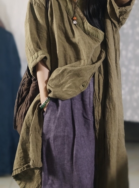 MMBL慢慢变蓝荼进口汉麻裤子33891