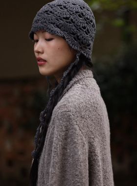 MMBL文艺原创手织多色帽慢慢变蓝荼系列 帽子