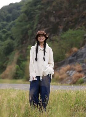 MMBL慢慢变蓝荼针织宽松气质羊毛开衫毛衣351170