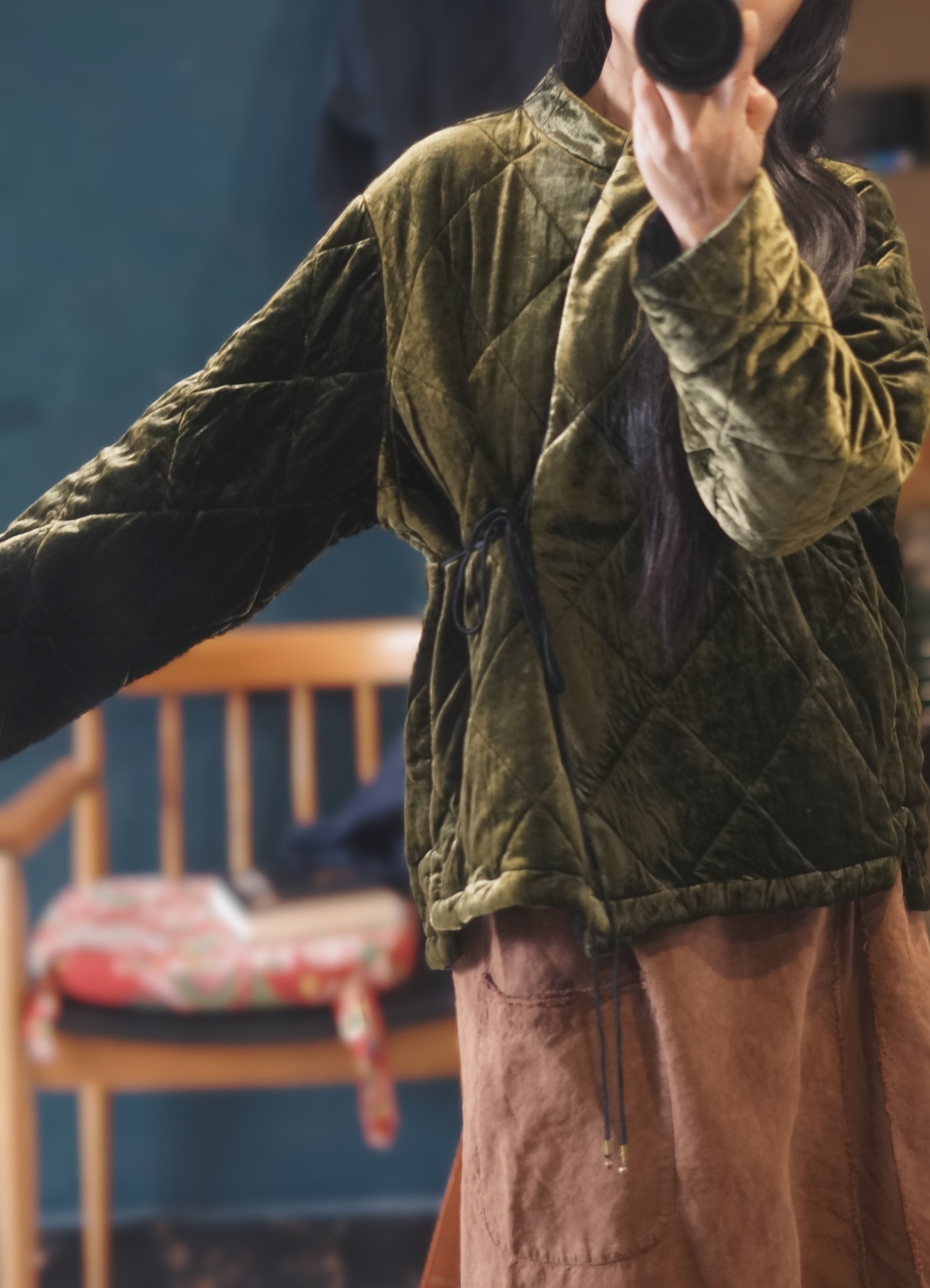 GLM古蘭木3280 桑蚕丝棉衣丝绒外套古兰木