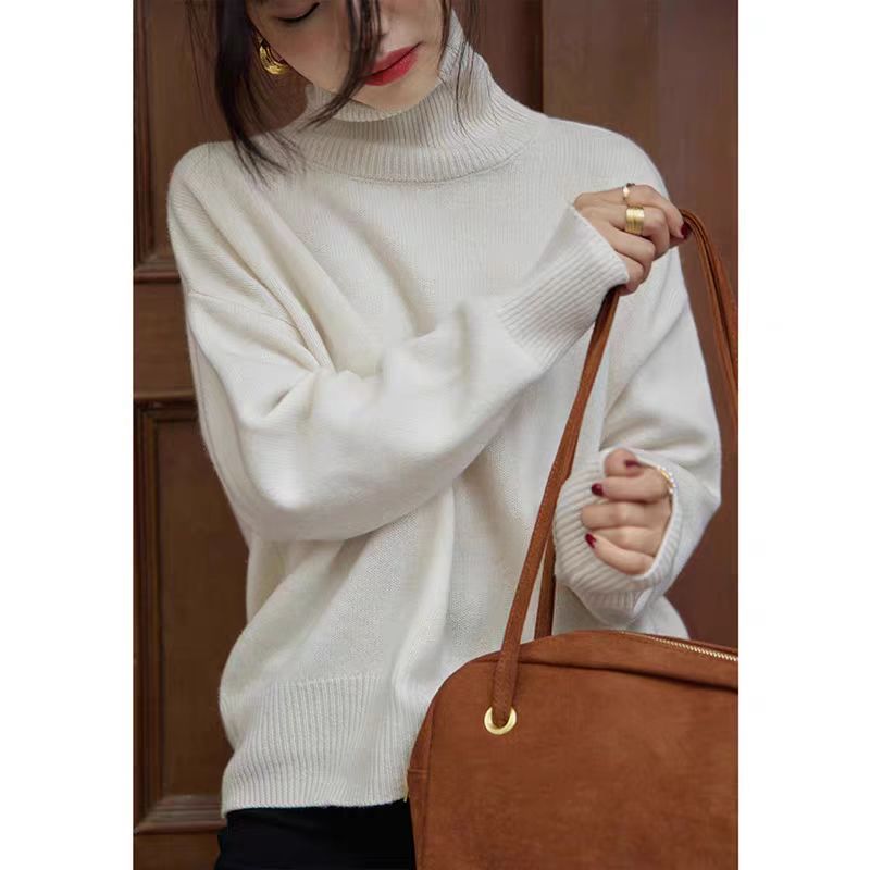 唯夕念慵懒风潮搭高领毛衣