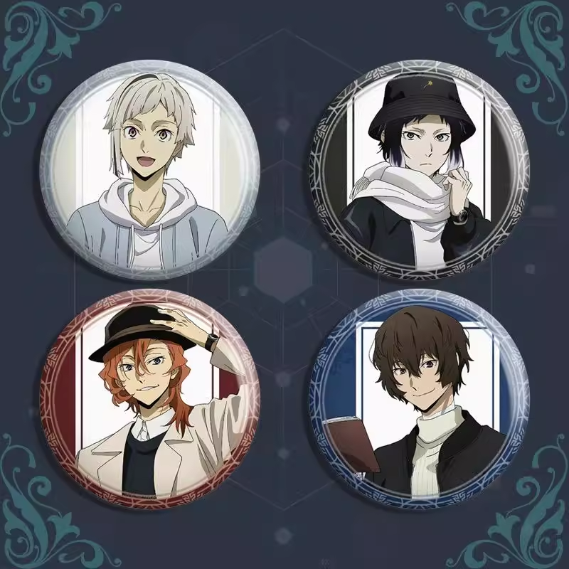 文豪野犬动漫周边徽章挂配件吧唧谷子太宰治中原中也龙之介中岛敦