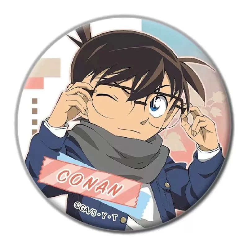 名侦探柯南彩色吧唧徽章周边怪盗基德灰原哀工藤新一胸针配饰挂件
