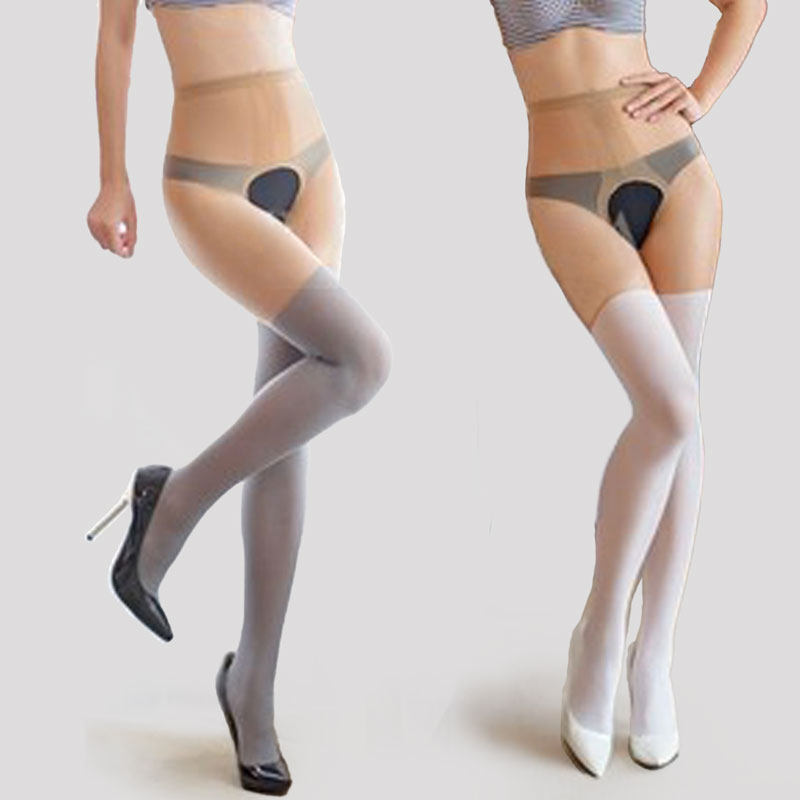 包邮夏季T开档假长筒拼接连裤袜加厚过膝大腿袜假高筒丝袜子女士