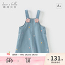 女童宝宝甜美裙子连衣裙童装 戴维贝拉儿童牛仔背带裙2026春装 新款