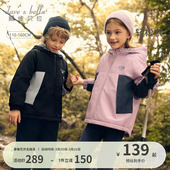 童装 戴维贝拉儿童加绒厚外套2026新款 女童户外衣服男童中大童冬装