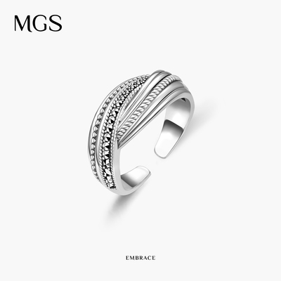 曼古银女925银原创设计戒指