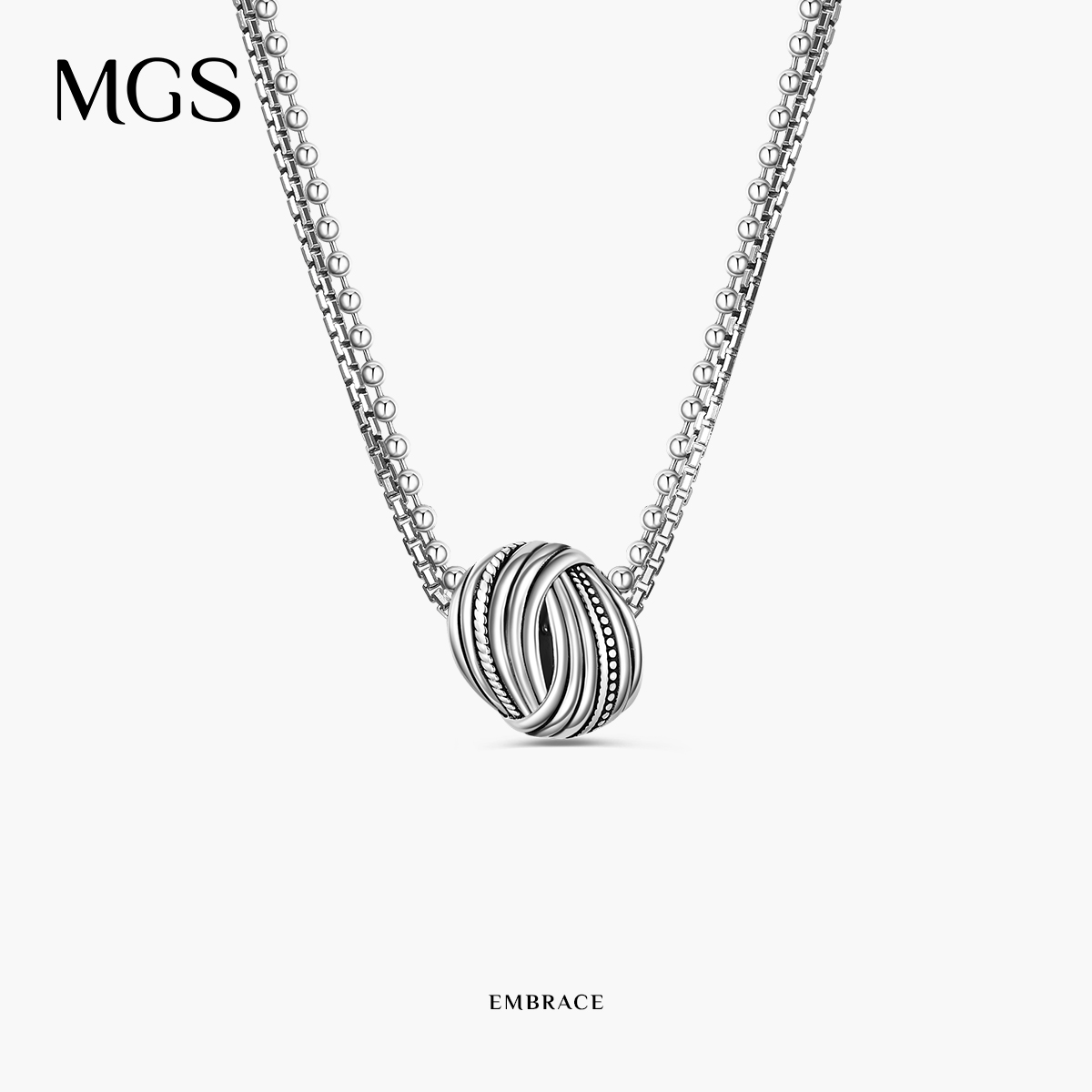MGS/曼古银拥抱系列法式轻奢S925高级感时尚小众原创设计珠宝项链
