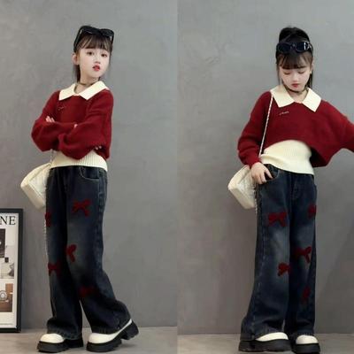 女童春秋辣妹韩系套装时尚两件套