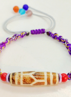 通用木化石民族风手编手绳可调节