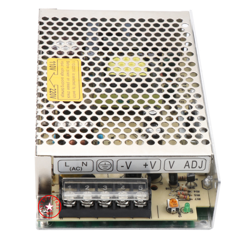 明伟LED开关电源NES/S-75W-12V6.2A 5V15A 24V3.1A 18V36V48V监控