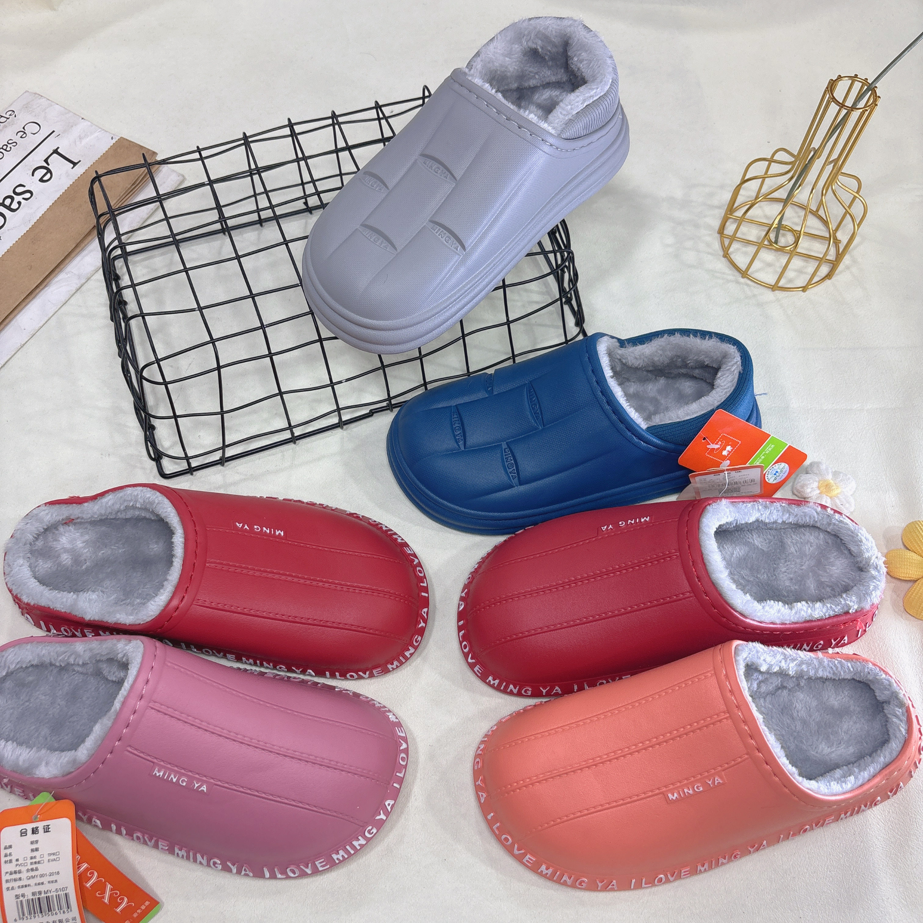 明芽冬居家包头保暖情侣一体地板男女室内棉拖鞋包跟棉鞋包脚防水,居家布艺,居家棉拖/棉鞋,淘宝优惠券,粉丝福利购,淘宝优惠卷