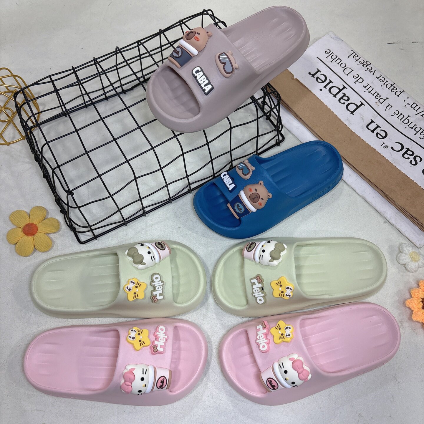 明芽夏季儿童卡通软底防滑凉鞋图片