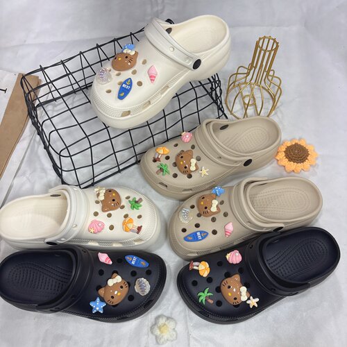 居乐多2026新款女士厚底洞洞鞋