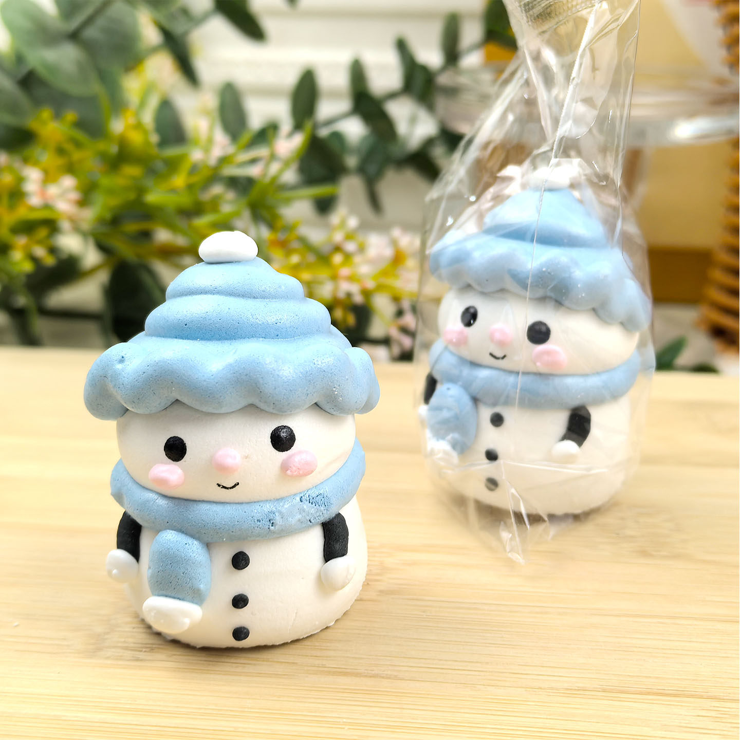 可爱雪人巧克力圣诞蛋糕装饰摆件烘焙甜品配件节日装扮可食用成品