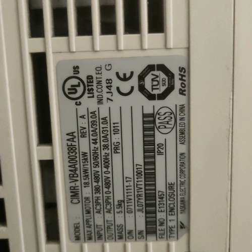 V1000/15KW安川变频器CIMR-VB4A0038FB