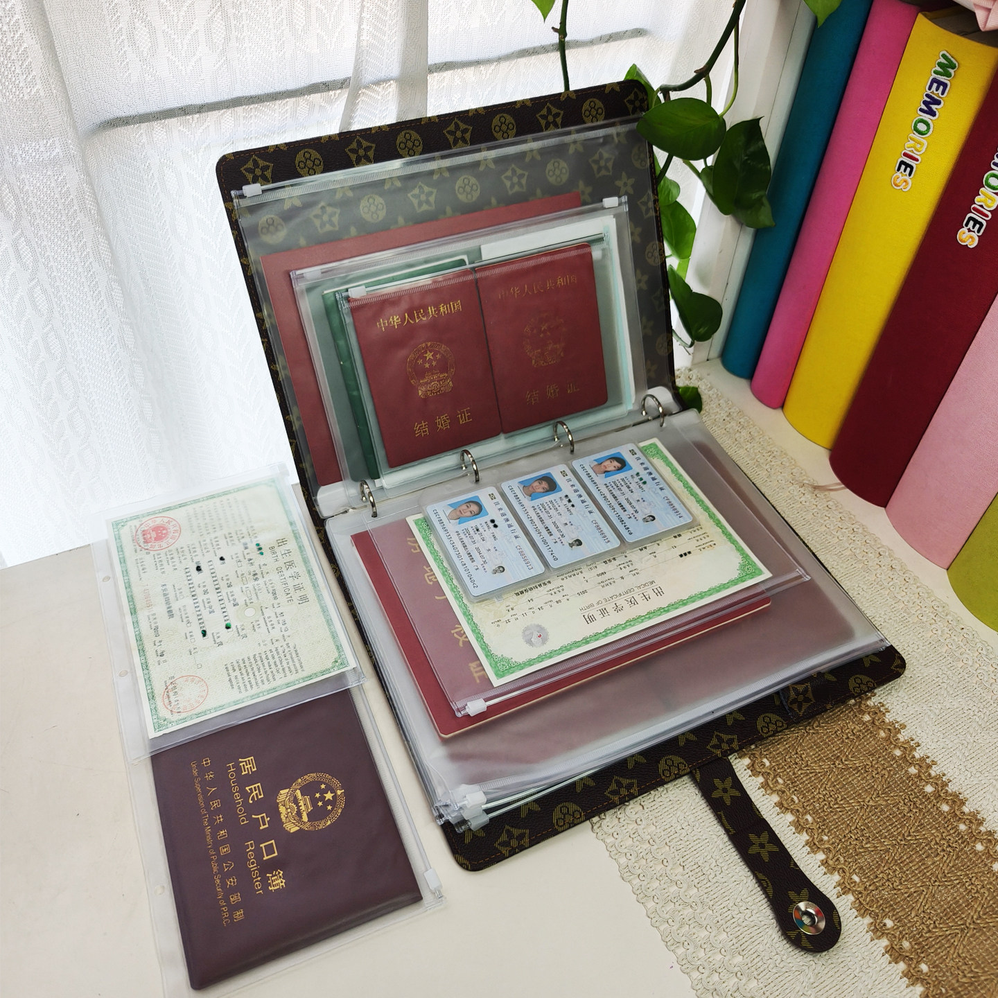 皮面家庭证件收纳本大容量活页奖状证书收纳册房产出生证a4保护套,收纳整理,卡包/证件包,淘宝优惠券,粉丝福利购,淘宝优惠卷