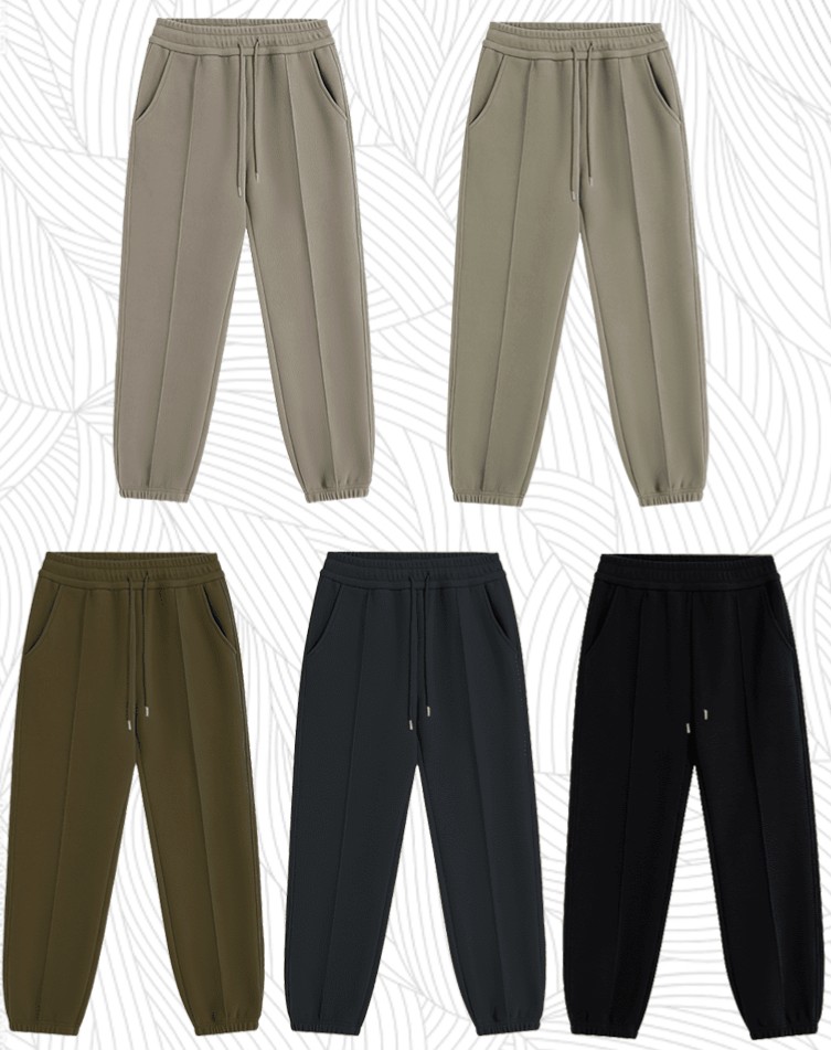 雪呢绒束脚卫裤收脚长裤男女抽绳保暖防风布休闲裤子未来结构潮牌