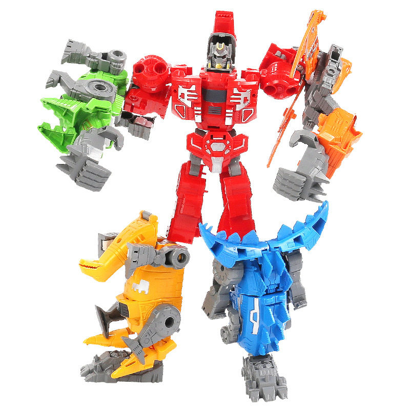 变形合体恐龙金刚机器人玩具霸王龙机甲手办模型战队套装星钢男孩