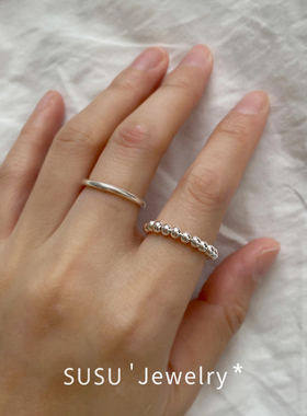 LIHAO简约百搭小珠子戒指