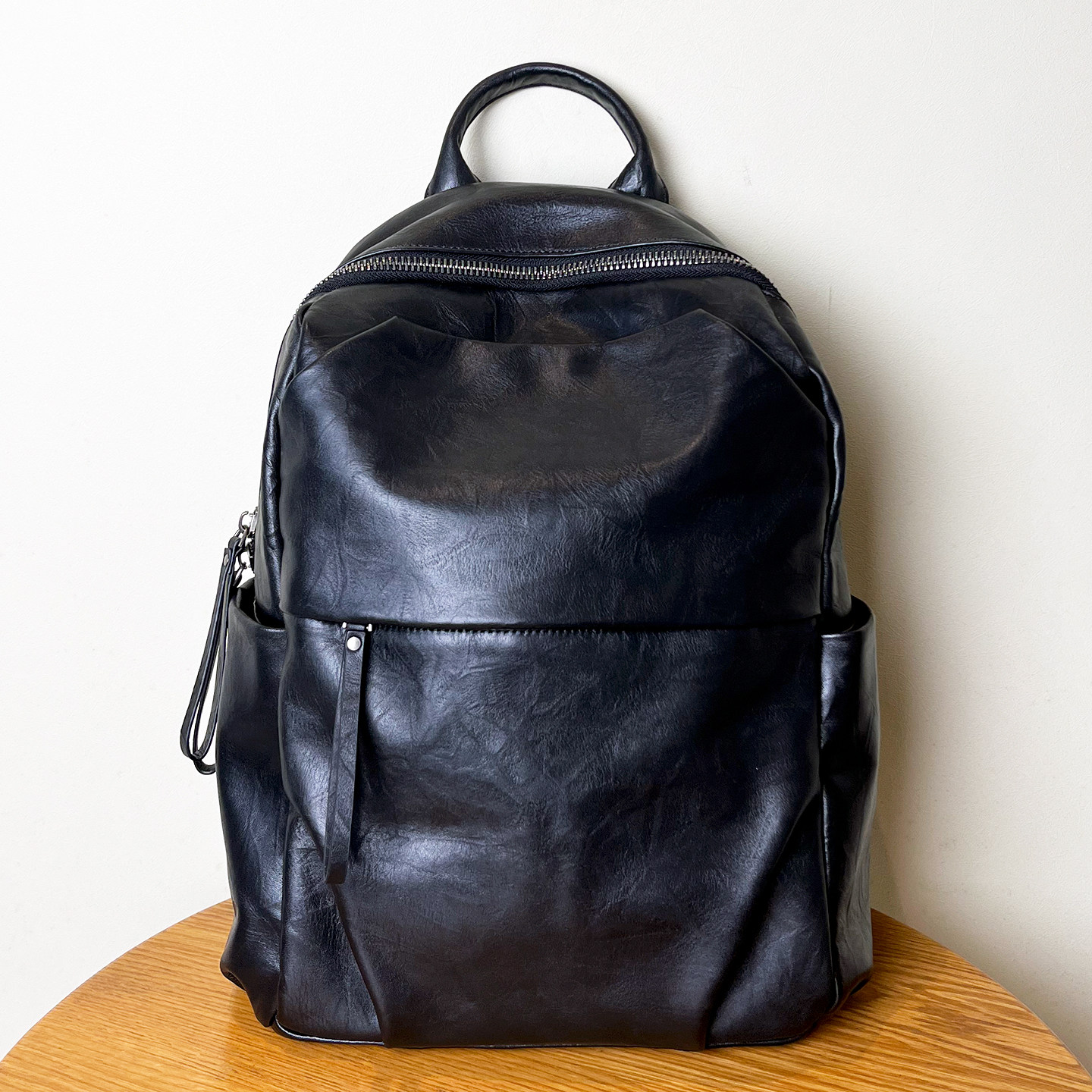 高级感通勤真皮男士双肩包背包大容量头层牛皮男包旅行皮质书包